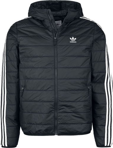 Adidas Prošívaná bunda s kapucí Zimní bunda černá