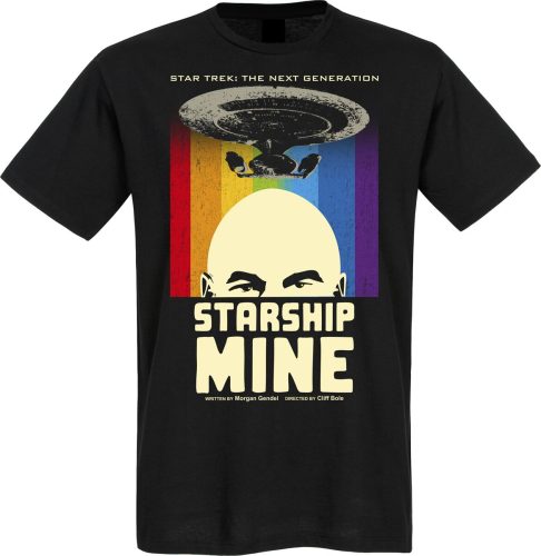 Star Trek Starship Mine Tričko černá