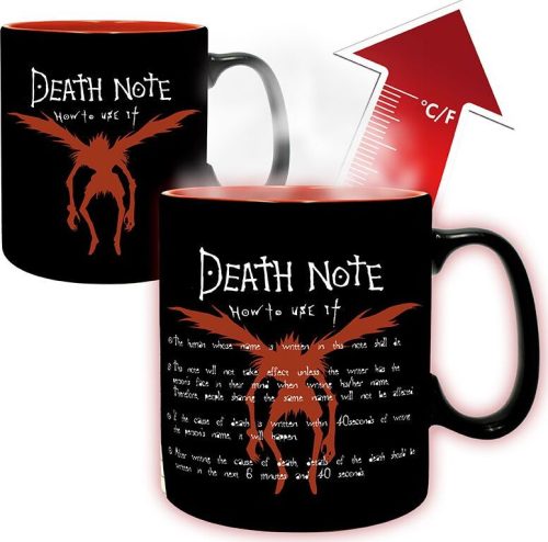 Death Note Hrnek Kiry and Ryuk s termo efektem Hrnek černá / červená / modrá
