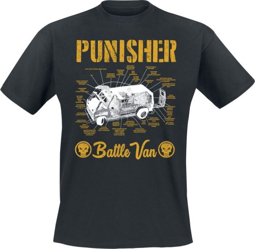 The Punisher Battle Van Tričko černá