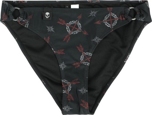 Black Premium by EMP Bikini Pants With Celtic Prints Spodní díl plavek černá