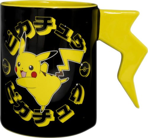 Pokémon 3D hrnek Pikachu lightning Hrnek cerná/žlutá