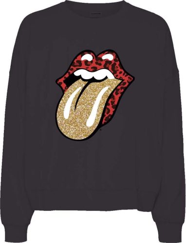 The Rolling Stones NMAriel Glitter Rolling Stones Sweat Dámská mikina černá
