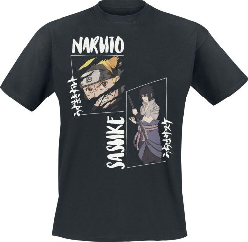 Naruto Shippuden - Naruto & Sasuke Tričko černá