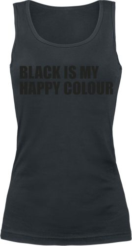 Sprüche Black Is My Happy Colour Dámský top černá
