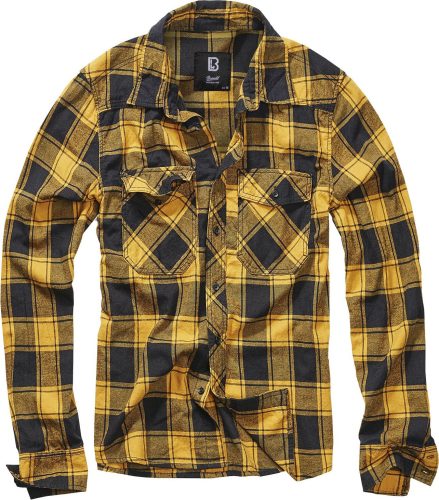 Brandit Checkshirt Košile cerná/žlutá