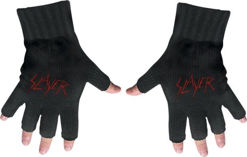 Slayer Logo rukavice bez prstů černá