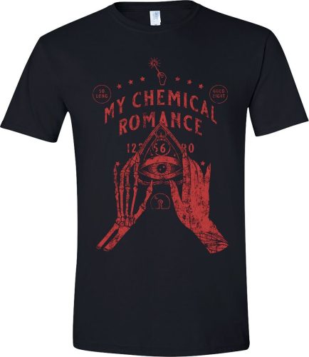 My Chemical Romance Skeleton Planchette (Red Print) Tričko černá