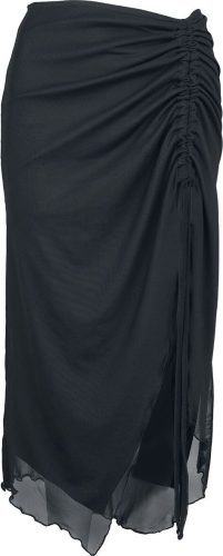 Banned Alternative Síťovinová sukně Umbra s volánem Sukně černá