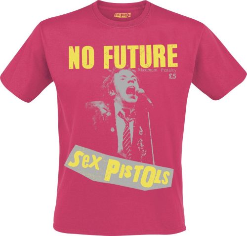 Sex Pistols No Future Live Photo Tričko růžová