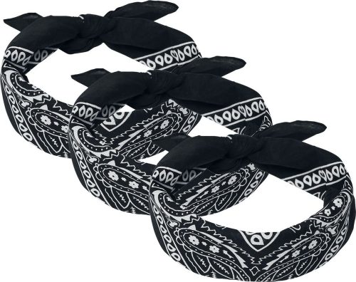 Urban Classics Balení 3 ks šátků Bandana - malý šátek černá