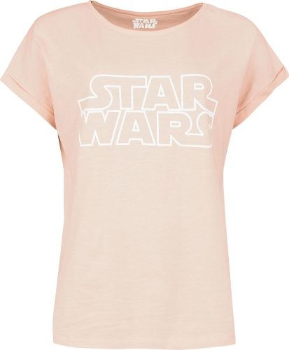 Star Wars Recovered - Outline Logo Dámské tričko světle růžová