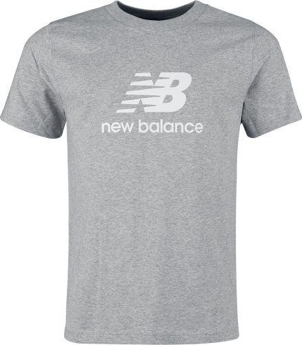 New Balance Tričko Stacked Logo Tričko šedá