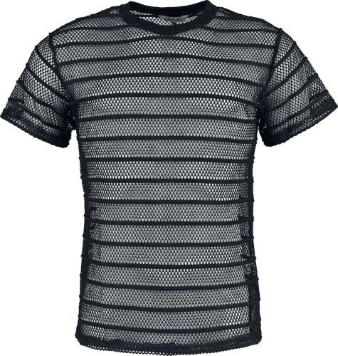 Banned Alternative Black Mesh Shirt Tričko ze sítoviny černá