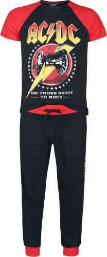 AC/DC EMP Signature Collection pyžama cerná/cervená