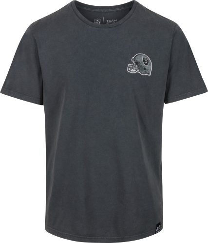 Recovered Clothing NFL Raiders college - černé seprané Tričko vícebarevný