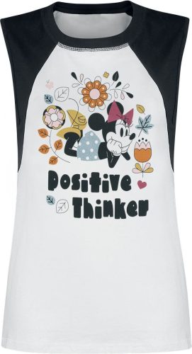 Mickey & Minnie Mouse Minnies Mouse Positive Thinker Dámský top bílá/cerná