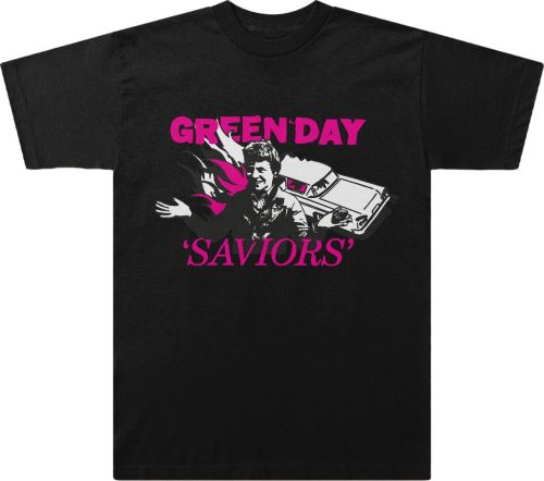 Green Day Saviors Illustration Tričko černá