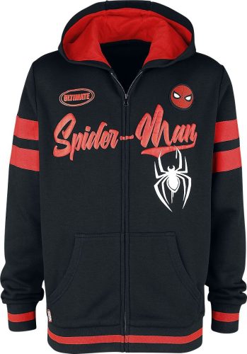 Spider-Man Spider Logo Mikina s kapucí na zip černá