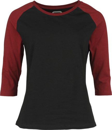 RED by EMP Raglan Longsleeve Dámské tričko s dlouhými rukávy cerná/cervená