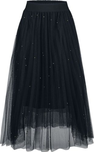 Banned Retro Síťovinová sukně s kamínky Sophia Sukně černá