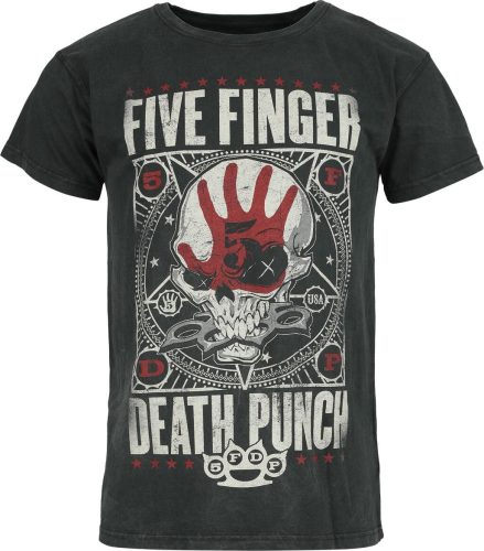 Five Finger Death Punch Punchagram Tričko antracitová