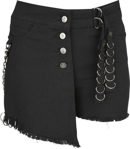 Gothicana by EMP Černé šortky s detaily Dámské šortky černá