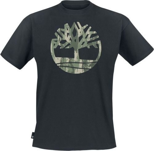 Timberland Kennebec River Camo Tree Logo Short Sleeve Tee Tričko černá