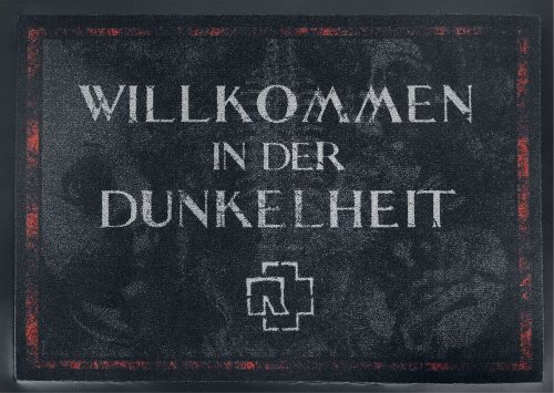 Rammstein Willkommen In Der Dunkelheit Rohožka tmave šedá/cervená