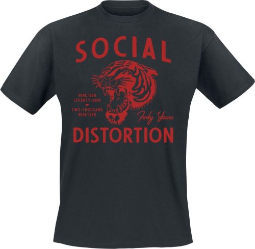 Social Distortion Forty Years Tiger Tričko černá