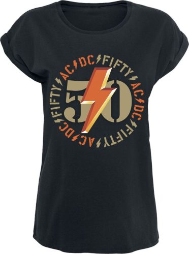 AC/DC Fifty Bold Emblem Dámské tričko černá