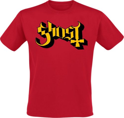 Ghost Yellow Logo Tričko červená