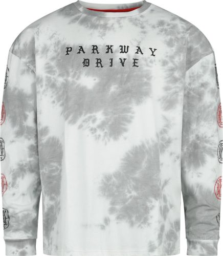 Parkway Drive EMP Signature Collection - Oversize Tričko s dlouhým rukávem bílá/šedá