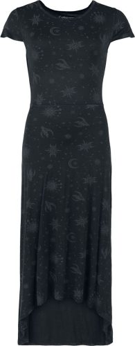 Gothicana by EMP Dress With Moon And Stars Alloverprint Maxi šaty černá