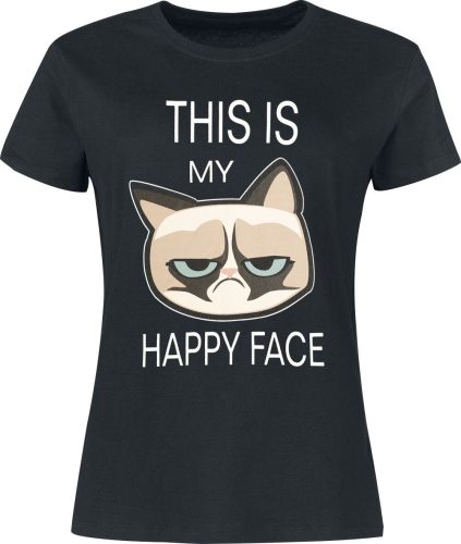 Grumpy Cat This Is My Happy Face Dámské tričko černá