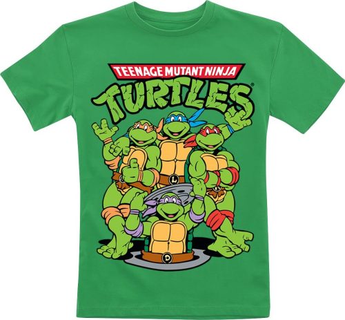 Teenage Mutant Ninja Turtles Kids - Group detské tricko zelená