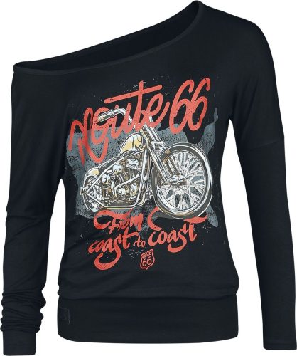 Rock Rebel by EMP Rock Rebel X Route 66 - Longsleeve Dámské tričko s dlouhými rukávy černá