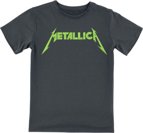 Metallica Amplified Collection - Kids - Neon Logo detské tricko charcoal