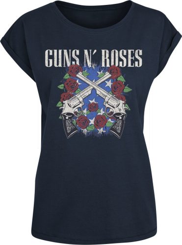 Guns N' Roses Pistol Wreath Dámské tričko námořnická modrá