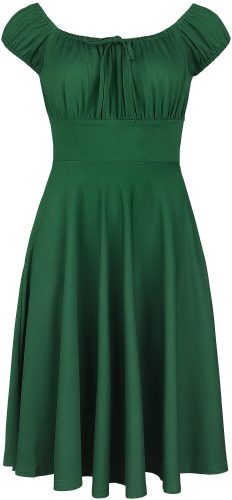 Voodoo Vixen Šaty s řaseným výstřihem Šaty zelená