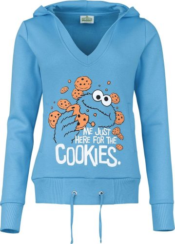 Sesame Street Just Here For The Cookies Dámská mikina s kapucí modrá