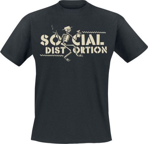 Social Distortion Checkered Skellie Tričko černá