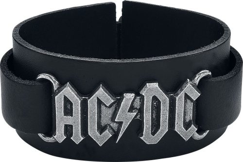 AC/DC AC/DC Logo Kožený náramek černá