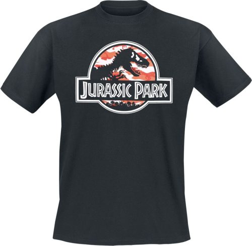 Jurassic Park Dinosaur Camouflage Tričko černá