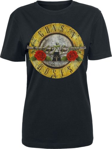 Guns N' Roses Bullet Logo Distressed Dámské tričko černá