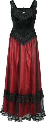 Sinister Gothic Gotické šaty Šaty cerná/cervená