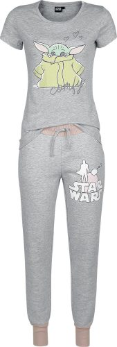 Star Wars The Mandalorian - Comfy - Grogu pyžama šedá/ružová