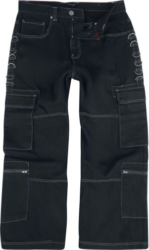 Chet Rock Monaghan Utility Jeans Baggy kalhoty černá