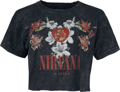 Nirvana Flowers Dámské tričko charcoal