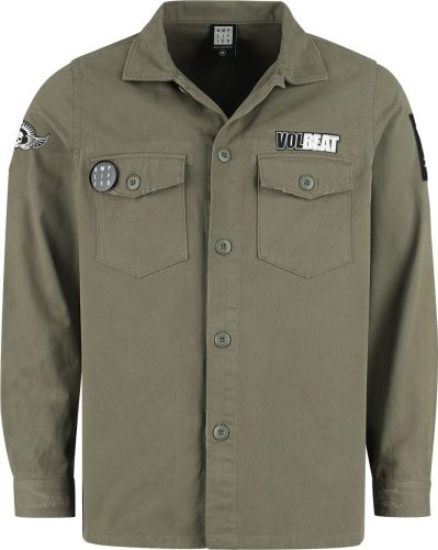 Volbeat Volbeat Military Shirt - Shacket Košile khaki